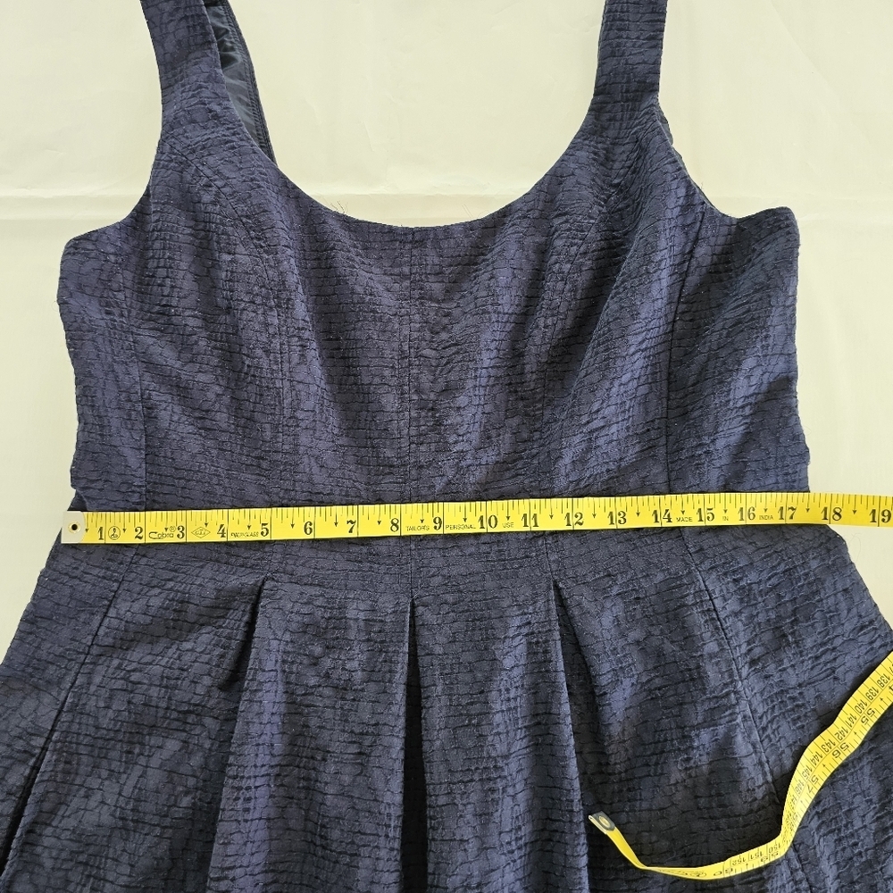 Nine West 14 Navy Blue Sleeveless Knee Lenth Woman's Dess - Picture 10 of 11